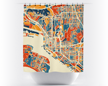 Charger l'image dans la galerie, San Diego Map Shower Curtain - usa Shower Curtain - Chroma Series