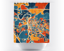 Load image into Gallery viewer, Iowa City Map Shower Curtain - usa Shower Curtain - Chroma Series