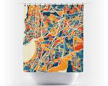Charger l'image dans la galerie, Mumbai Map Shower Curtain - india Shower Curtain - Chroma Series