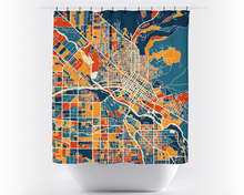 Load image into Gallery viewer, Boise Map Shower Curtain - usa Shower Curtain - Chroma Series