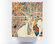 Load image into Gallery viewer, Tampa Map Shower Curtain - usa Shower Curtain - Chroma Series