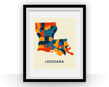 Load image into Gallery viewer, Louisiana Map Print - Full Color Map Poster