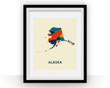 Load image into Gallery viewer, Alaska Map Print - Full Color Map Poster