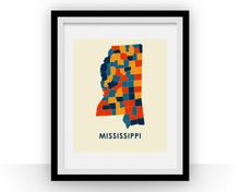 Load image into Gallery viewer, Mississippi Map Print - Full Color Map Poster