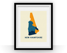 Charger l'image dans la galerie, New Hampshire Map Print - Full Color Map Poster