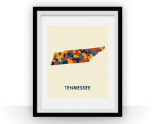 Load image into Gallery viewer, Tennessee Map Print - Full Color Map Poster
