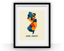 Charger l'image dans la galerie, New Jersey Map Print - Full Color Map Poster