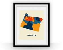 Charger l'image dans la galerie, Oregon Map Print - Full Color Map Poster