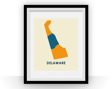 Load image into Gallery viewer, Delaware Map Print - Full Color Map Poster