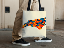Load image into Gallery viewer, North Carolina Map Tote Bag - NC Map Tote Bag 15x15