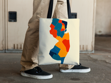 Load image into Gallery viewer, New Jersey Map Tote Bag - NJ Map Tote Bag 15x15