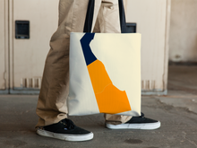 Load image into Gallery viewer, Delaware Map Tote Bag - DE Map Tote Bag 15x15