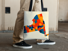 Load image into Gallery viewer, New York Map Tote Bag - NY Map Tote Bag 15x15