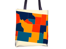 Charger l'image dans la galerie, Wyoming Map Tote Bag - WY Map Tote Bag 15x15