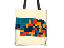 Load image into Gallery viewer, Nebraska Map Tote Bag - NE Map Tote Bag 15x15