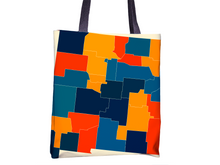 Load image into Gallery viewer, New Mexico Map Tote Bag - NM Map Tote Bag 15x15
