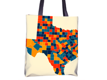 Charger l'image dans la galerie, Texas Map Tote Bag - TX Map Tote Bag 15x15