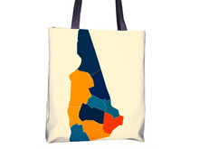 Charger l'image dans la galerie, New Hampshire Map Tote Bag - NH Map Tote Bag 15x15
