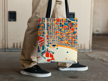 Load image into Gallery viewer, Long Beach Map Tote Bag - California Map Tote Bag 15x15