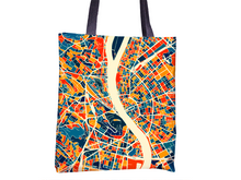 Load image into Gallery viewer, Budapest Map Tote Bag - Hungary Map Tote Bag 15x15