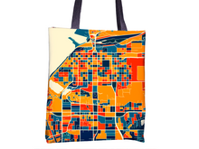 Load image into Gallery viewer, Anchorage Map Tote Bag - Alaska Map Tote Bag 15x15