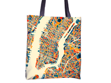 Charger l'image dans la galerie, New York City Map Tote Bag - New York Map Tote Bag 15x15