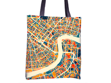 Load image into Gallery viewer, New Orleans Map Tote Bag - No Map Tote Bag 15x15
