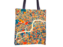 Load image into Gallery viewer, London Map Tote Bag - England Map Tote Bag 15x15