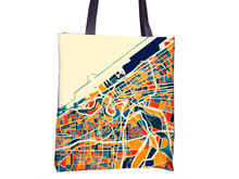 Load image into Gallery viewer, Cleveland Map Tote Bag - Ohio Map Tote Bag 15x15