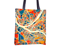 Load image into Gallery viewer, Pittsburgh Map Tote Bag - Pennsylvania Map Tote Bag 15x15