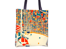 Load image into Gallery viewer, Long Beach Map Tote Bag - California Map Tote Bag 15x15