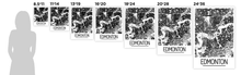 Load image into Gallery viewer, Edmonton Map Poster - Alberta Map Print - Art Deco Series