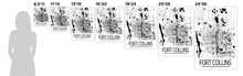 Load image into Gallery viewer, Fort Collins Map Poster - Colorado Map Print - Art Deco Series