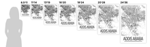 Load image into Gallery viewer, Addis Ababa Map Poster - Ethiopia Map Print - Art Deco Series
