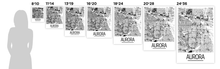 Load image into Gallery viewer, Aurora Ontario Map Poster - Ontario Map Print - Art Deco Series