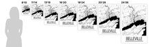 Load image into Gallery viewer, Belleville Ontario Map Poster - Ontario Map Print - Art Deco Series