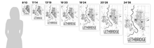 Load image into Gallery viewer, Lethbridge Alberta Map Poster - Alberta Map Print - Art Deco Series