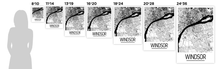 Load image into Gallery viewer, Windsor Ontario Map Poster - Ontario Map Print - Art Deco Series