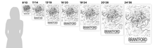 Load image into Gallery viewer, Brantford Ontario Map Poster - Ontario Map Print - Art Deco Series