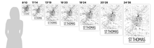 Load image into Gallery viewer, St Thomas Ontario Map Poster - Ontario Map Print - Art Deco Series