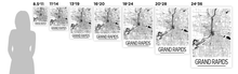 Load image into Gallery viewer, Grand Rapids Map Poster - usa Map Print - Art Deco Series
