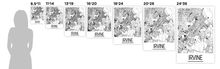 Load image into Gallery viewer, Irvine Map Poster - usa Map Print - Art Deco Series