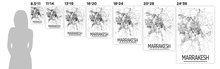Load image into Gallery viewer, Marrakesh Map Poster - moroco Map Print - Art Deco Series