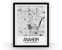 Load image into Gallery viewer, Anaheim Map Poster - usa Map Print - Art Deco Series