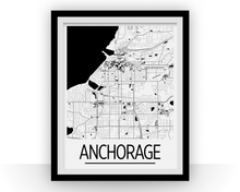 Load image into Gallery viewer, Anchorage Map Poster - usa Map Print - Art Deco Series