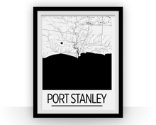 Charger l'image dans la galerie, Affiche cartographique de Port Stanley ON - Style Art Déco