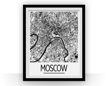 Load image into Gallery viewer, Moscow Map Poster - russia Map Print - Art Deco Series