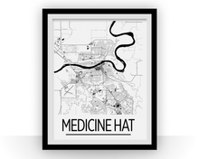Charger l'image dans la galerie, Affiche cartographique de Medicine Hat Alberta - Style Art Déco