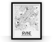 Load image into Gallery viewer, Irvine Map Poster - usa Map Print - Art Deco Series