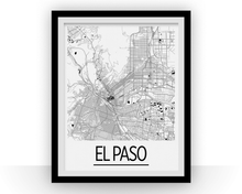 Load image into Gallery viewer, El Paso Map Poster - usa Map Print - Art Deco Series